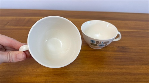 Mid Century Modern Atomic Tea Cups- Retro Vintage Temporama by Canonsburg SET OF 2 view 8