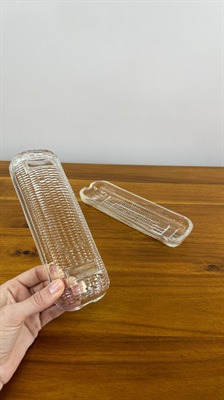 Vintage Corn on the Cob Glass Dish/Plate SET OF 2 view 2