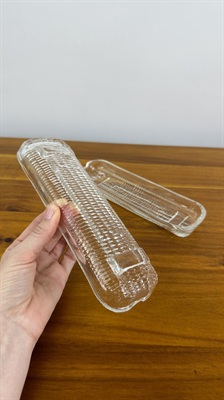 Vintage Corn on the Cob Glass Dish/Plate SET OF 2 view 3