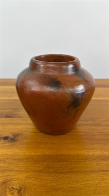 Vintage Handmade Earthenware Pottery Vase -  Sasak Clay Pot Handcrafted  in Indonesia view 2