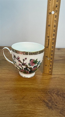 Vintage Bone China Teacup and Saucer | Royal Grafton Indian Tree Pattern view 7