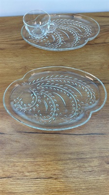Vintage MCM Cup and Snack Plate - Federal Glass Retro Kitchenware -SET OF 2 view 2