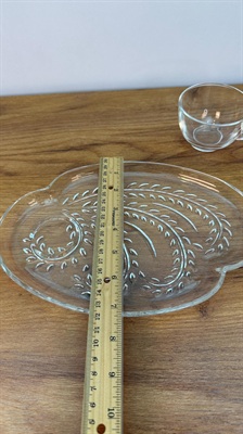 Vintage MCM Cup and Snack Plate - Federal Glass Retro Kitchenware -SET OF 2 view 8