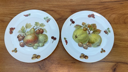 Vintage Bavarian Fruit and Nut Plates | Seltmann Weiden Bavaria Luncheon Plate SET OF 2 view 3