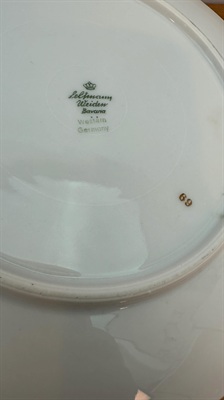 Vintage Bavarian Fruit and Nut Plates | Seltmann Weiden Bavaria Luncheon Plate SET OF 2 view 8