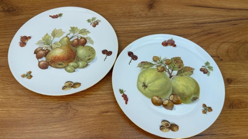 Vintage Bavarian Fruit and Nut Plates | Seltmann Weiden Bavaria Luncheon Plate SET OF 2 view 9