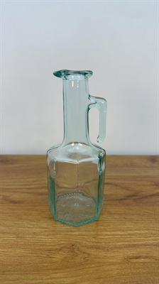 Mod Dep Octagonal Glass Decanter Cruet Bottle 250ml | Oil, Vinegar, and Dressing Dispenser