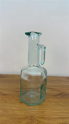 Mod Dep Octagonal Glass Decanter Cruet Bottle 250ml | Oil, Vinegar, and Dressing Dispenser view 2