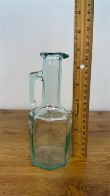 Mod Dep Octagonal Glass Decanter Cruet Bottle 250ml | Oil, Vinegar, and Dressing Dispenser view 5