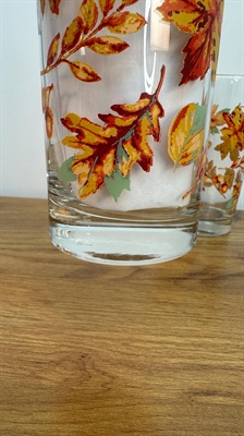 Libbey Crisa Fall Leaf Autumn Drinking Glasses  -SET OF 2 view 3
