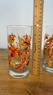 Libbey Crisa Fall Leaf Autumn Drinking Glasses  -SET OF 2 view 6