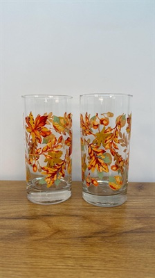 Libbey Crisa Fall Leaf Autumn Drinking Glasses  -SET OF 2 view 9