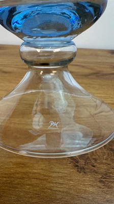 Princess House Inspired Classics Blue Crystal Apothecary Jar with Lid, Candy Jar view 8