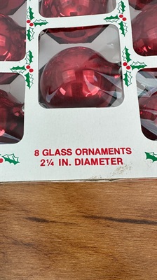 Vintage Mercury Glass Christmas Ornaments - 8 Red Holly Decorations Made in U.S.A - 1960's view 4