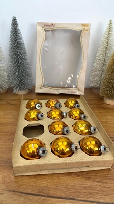 Vintage Mercury Glass Christmas Ornaments | Pyramid Rauch Made in U.S.A |  1950's Christmas Decorations