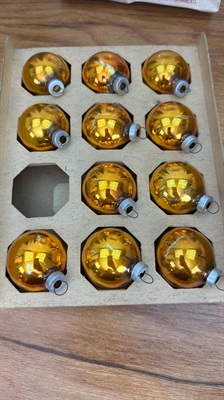 Vintage Mercury Glass Christmas Ornaments | Pyramid Rauch Made in U.S.A |  1950's Christmas Decorations view 2