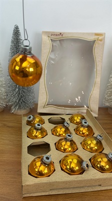 Vintage Mercury Glass Christmas Ornaments | Pyramid Rauch Made in U.S.A |  1950's Christmas Decorations view 3