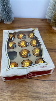 Vintage Mercury Glass Christmas Ornaments | Pyramid Rauch Made in U.S.A |  1950's Christmas Decorations view 8