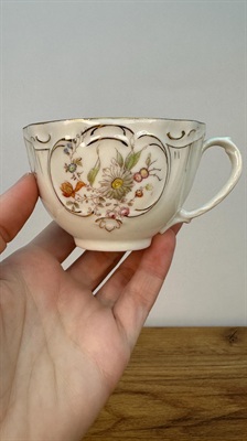 Beautiful Vintage Teacup and Saucer | Demitasse Floral Teacup Embossed with Gold Accents | Rare Find view 5