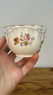 Beautiful Vintage Teacup and Saucer | Demitasse Floral Teacup Embossed with Gold Accents | Rare Find view 6