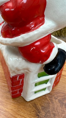 Vintage Napco Santa in Chimney Planter -1950's MMC Christmas Decor view 7