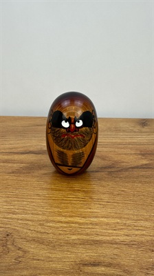 Vintage Daruma Kokeshi Doll -Traditional Wooden Handcrafted Japanese Figure- Zen, Good Luck Perseverance view 4
