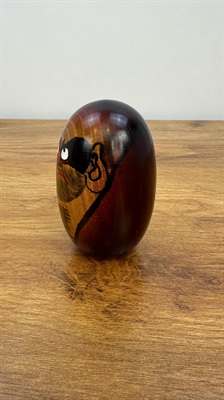 Vintage Daruma Kokeshi Doll -Traditional Wooden Handcrafted Japanese Figure- Zen, Good Luck Perseverance view 7