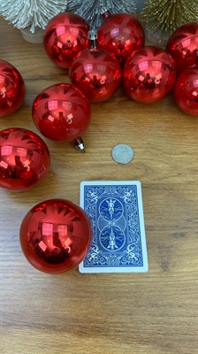 10 Vintage Mercury Glass Ornaments - Handblown Glass Ornaments -Red Glass Christmas- Made in Poland view 9