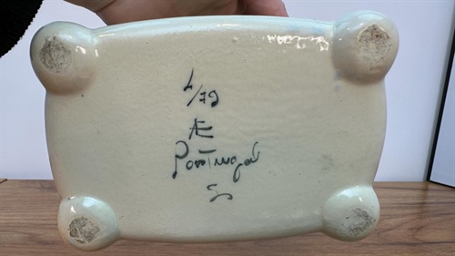 Vintage Jewelry Trinket Box | Portuguese Keepsake Box | Hand Painted Signed Made in Portugal view 8