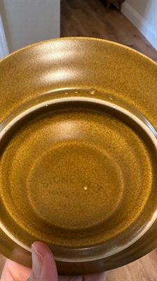 Vintage MCM Stoneware Coffee Cups and Saucers | Brown and Golden | Made in Japan SET OF 3 view 9