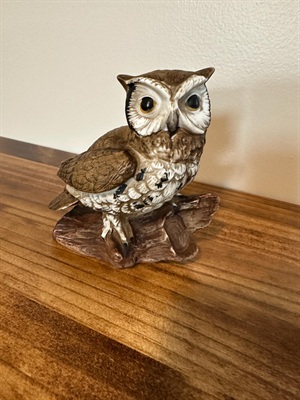 Vintage 1970's Ceramic Owl - Forest Woodland Home Decor view 2