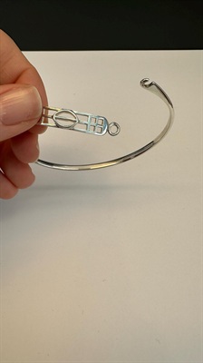 Vintage Scottish Sterling Silver Kit Heath Bangle | Charles Rennie Mackintosh Style | Silver Bangle Bracelet- 925 view 10