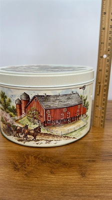 Vintage 1983 Tom Sturgis Pretzels Pennsylvania Dutch Collector's Tin 8.25" view 10