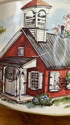 Vintage 1983 Tom Sturgis Pretzels Pennsylvania Dutch Collector's Tin 8.25" view 4