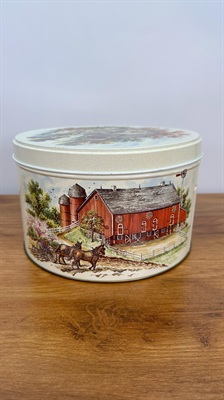 Vintage 1983 Tom Sturgis Pretzels Pennsylvania Dutch Collector's Tin 8.25" view 6