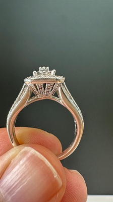 Vintage Art Deco Style Diamond Ring | Sterling Silver-925 Natural Diamonds | Engagement, Wedding, Promise Ring -Size 6 view 9