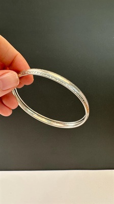 Vintage BEAU Sterling Silver Bangle Bracelet- 925 view 10