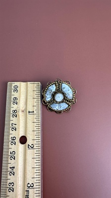 Vintage MCM Brooch | Confetti Lucite | Mid Century Gold Tone |  1950's Brooch view 10