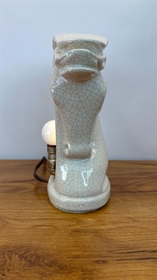 Mid Century Horse Head Bust Lamp | MCM Ceramic Horse Light | Crackled Glaze view 4