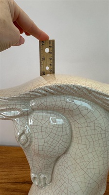 Mid Century Horse Head Bust Lamp | MCM Ceramic Horse Light | Crackled Glaze view 10