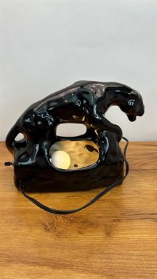 Vintage Mid Century Black Panther TV Lamp | MCM Panther Light- 1950's view 6