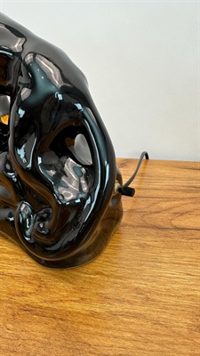 Vintage Mid Century Black Panther TV Lamp | MCM Panther Light- 1950's view 8