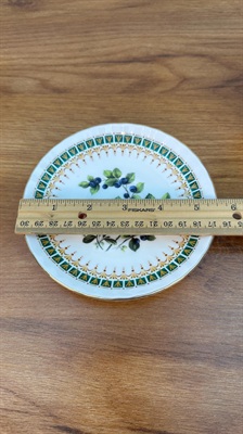 Vintage Teacup and Saucer | Duchess Kingsley Fruits Ribbed and Footed Tea Cup |  English Bone China view 6