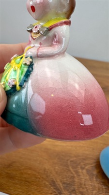 Vintage MCM Salt and Pepper Shakers Girls in Bell Dresses | Made in Japan view 10