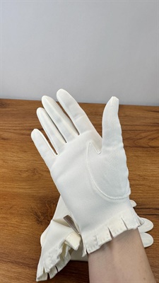 Vintage Ladies White Gloves | Nylon Womens Gloves Van Raalte-NEW view 8