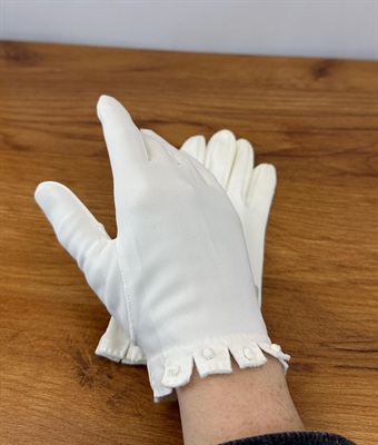 Vintage Ladies White Gloves | Nylon Womens Gloves Van Raalte-NEW view 9