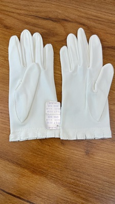 Vintage Ladies White Gloves | Nylon Womens Gloves Van Raalte-NEW view 10