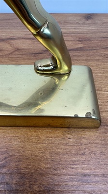 Vintage Brass Soldier Doorstop | Baldwin Solid Hessian Soldier | Colonial Revival Home Decor view 9