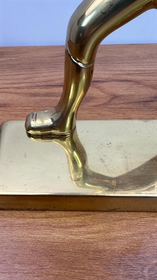 Vintage Brass Soldier Doorstop | Baldwin Solid Hessian Soldier | Colonial Revival Home Decor view 10