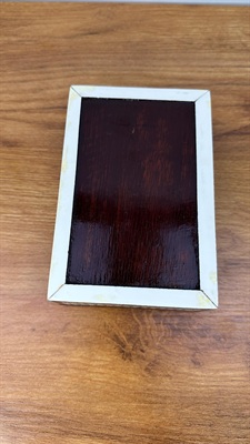 Vintage Handmade Egyptian Mother of Pearl Inlay Jewelry Box: Moroccan Marquetry Wood Storage view 6